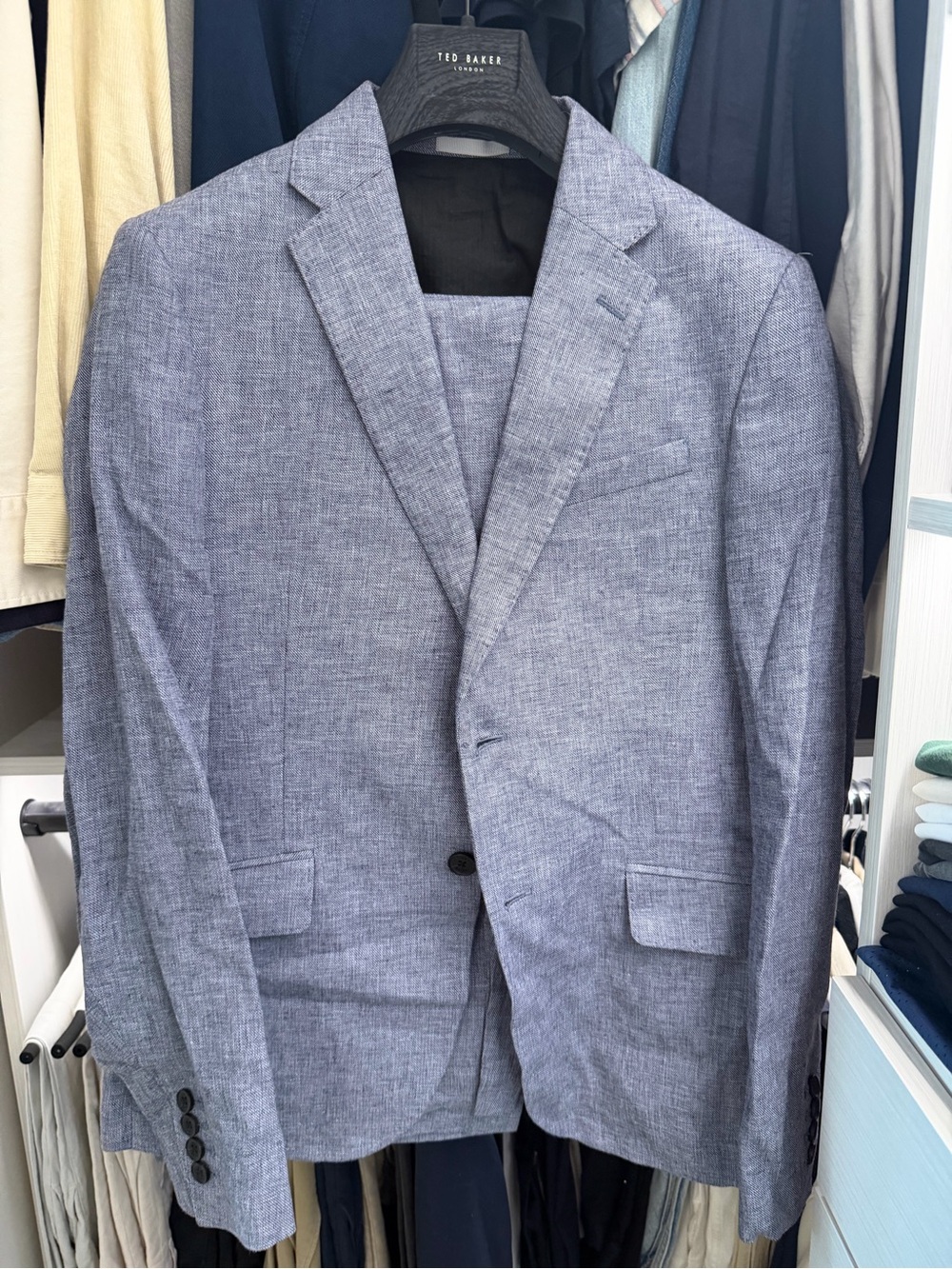 Ted Baker London Light Blue Linen-Blend Men's Blazer